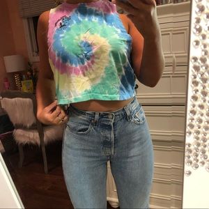 Tie-Dye Surf Crop Tee